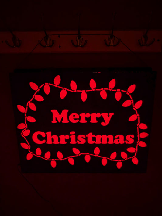 Lighted Christmas Sign