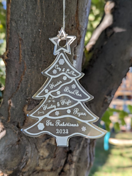 Family Tree Ornament - White