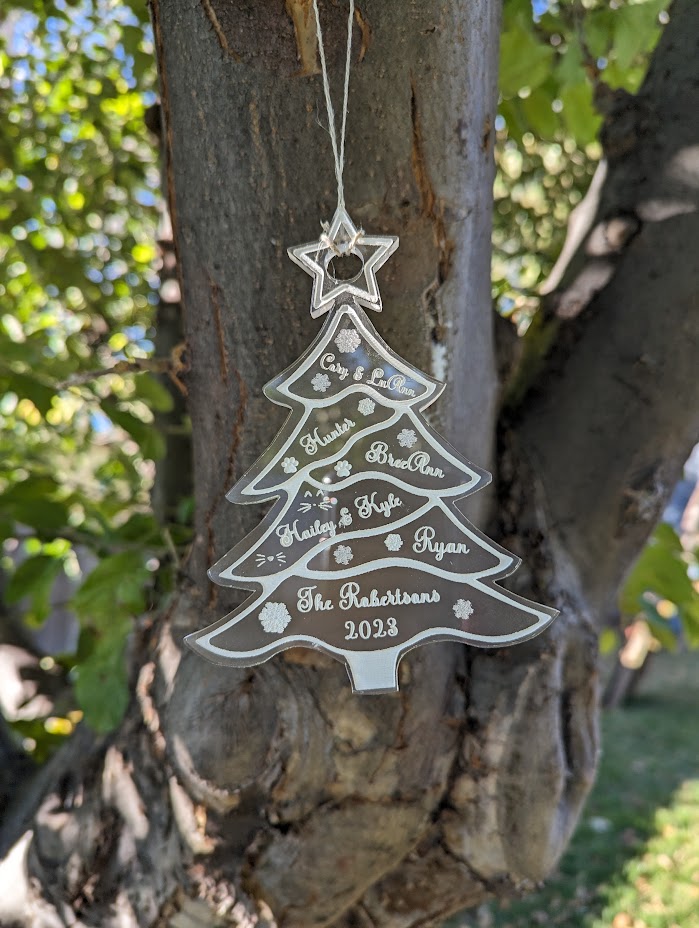 Family Tree Ornament - White