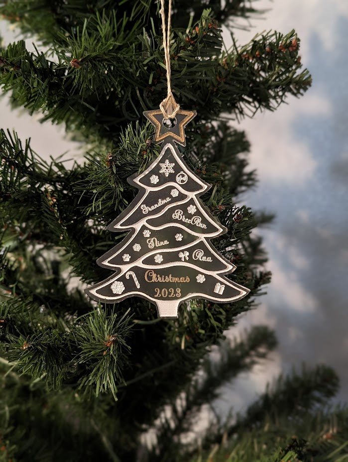 Family Tree Ornament - White