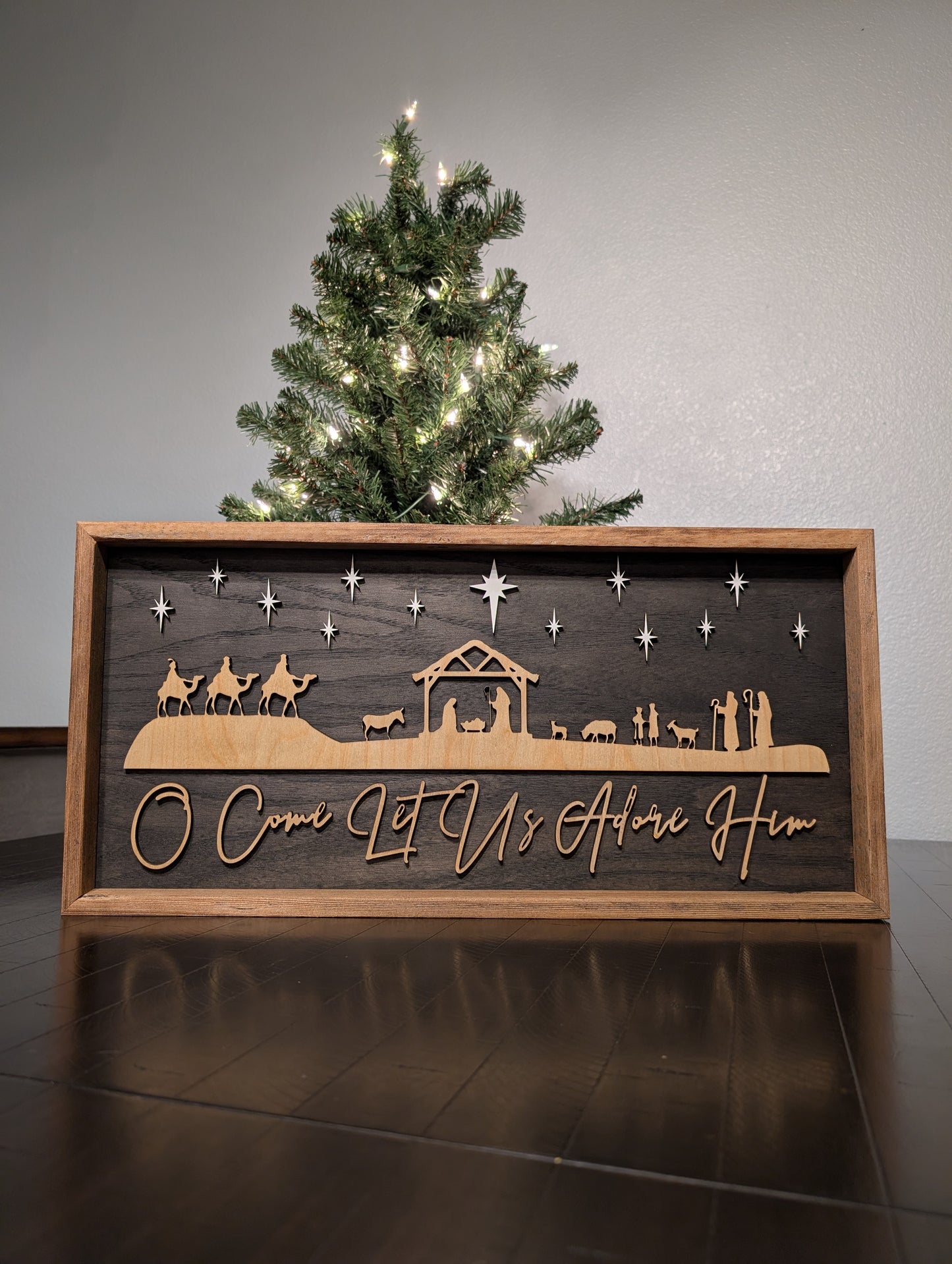 Nativity Wood Sign