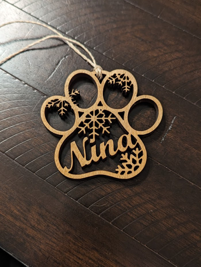 Personalized Paw Ornament