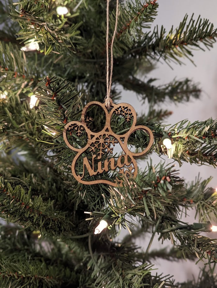 Personalized Paw Ornament