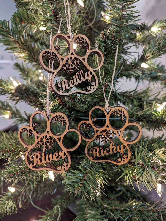 Personalized Paw Ornament