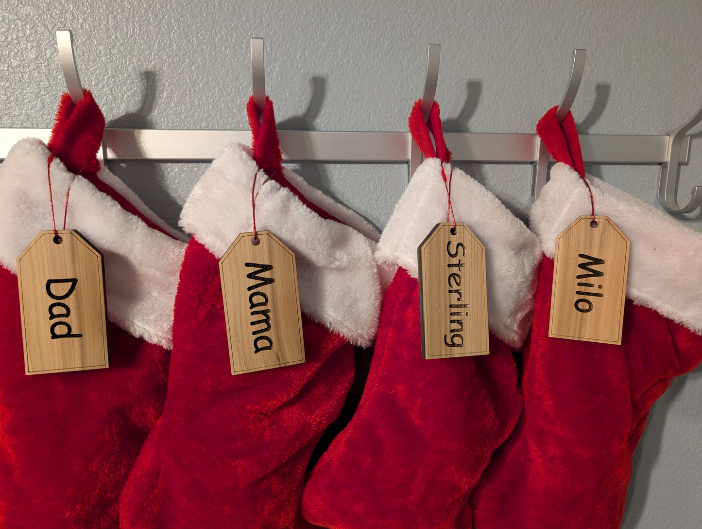 Cedar Stocking Tags