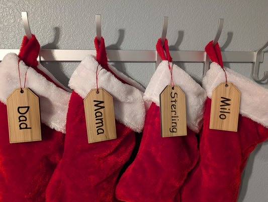 Cedar Stocking Tags