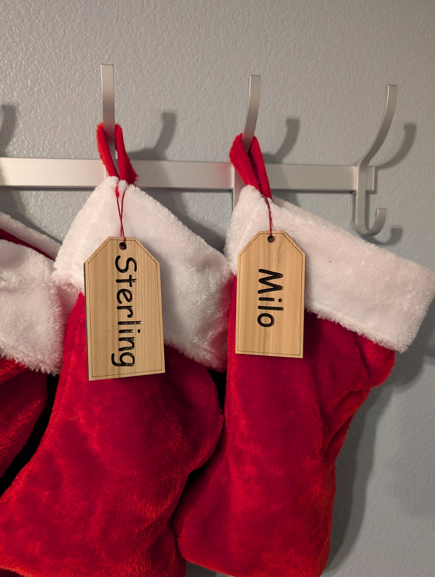 Cedar Stocking Tags