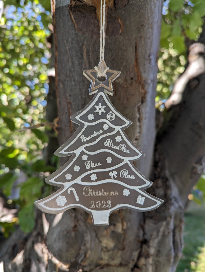 Family Tree Ornament - White