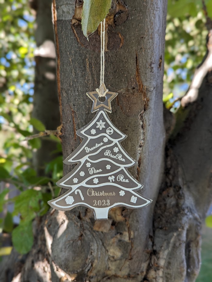 Family Tree Ornament - White